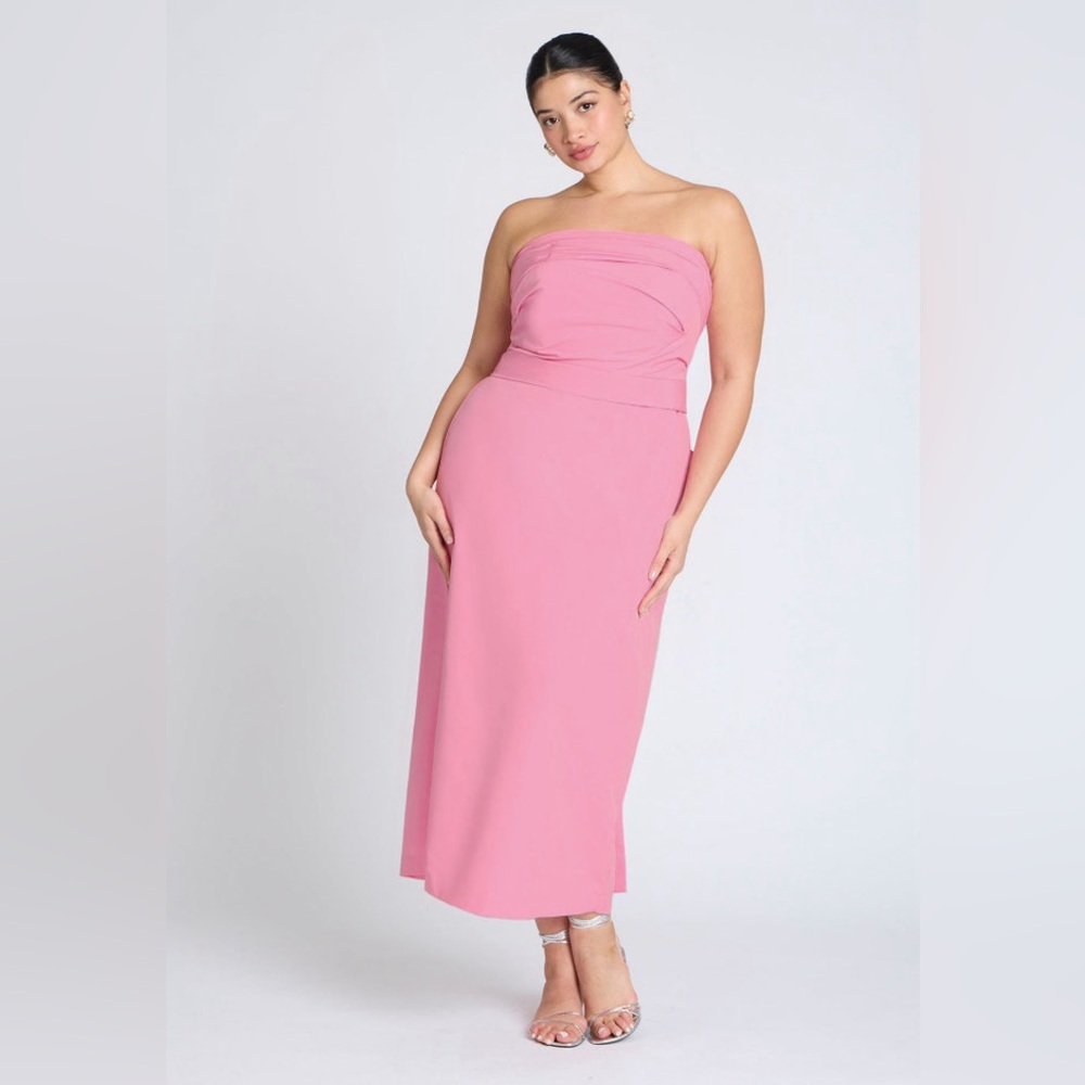 Pleated Bodice Bow Detail Dress